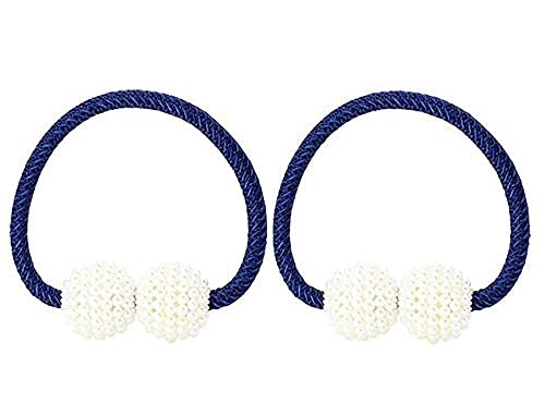 PearlEase Magnetic Curtain Tiebacks – Beige (Set of 2)