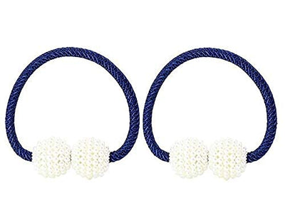 PearlEase Magnetic Curtain Tiebacks – Beige (Set of 2)