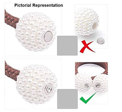 PearlEase Magnetic Curtain Tiebacks – Beige (Set of 2)