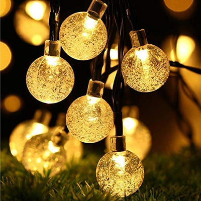 Desidiya® Golden Round Metallic LED String Lights – 3M Festive Plug-in Décor for Diwali & Celebrations