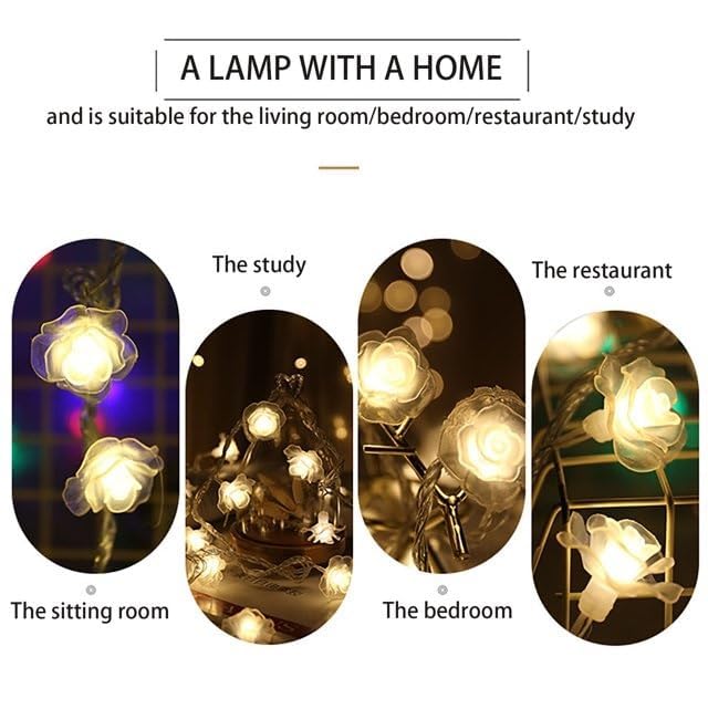 Desidiya® Golden Round Metallic LED String Lights – 3M Festive Plug-in Décor for Diwali & Celebrations