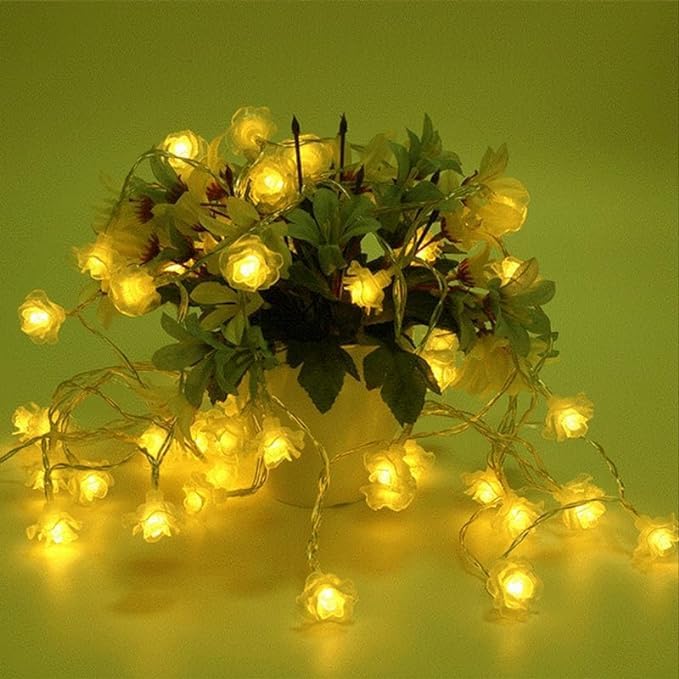 Desidiya® Golden Round Metallic LED String Lights – 3M Festive Plug-in Décor for Diwali & Celebrations
