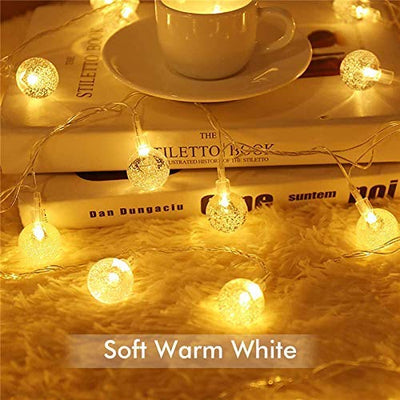 Desidiya® Golden Round Metallic LED String Lights – 3M Festive Plug-in Décor for Diwali & Celebrations