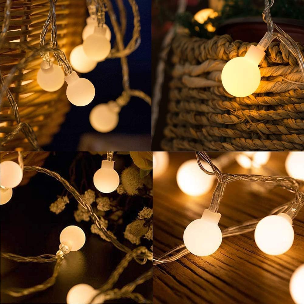 Desidiya® Golden Round Metallic LED String Lights – 3M Festive Plug-in Décor for Diwali & Celebrations