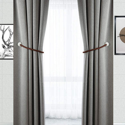 PearlEase Magnetic Curtain Tiebacks – Beige (Set of 2)