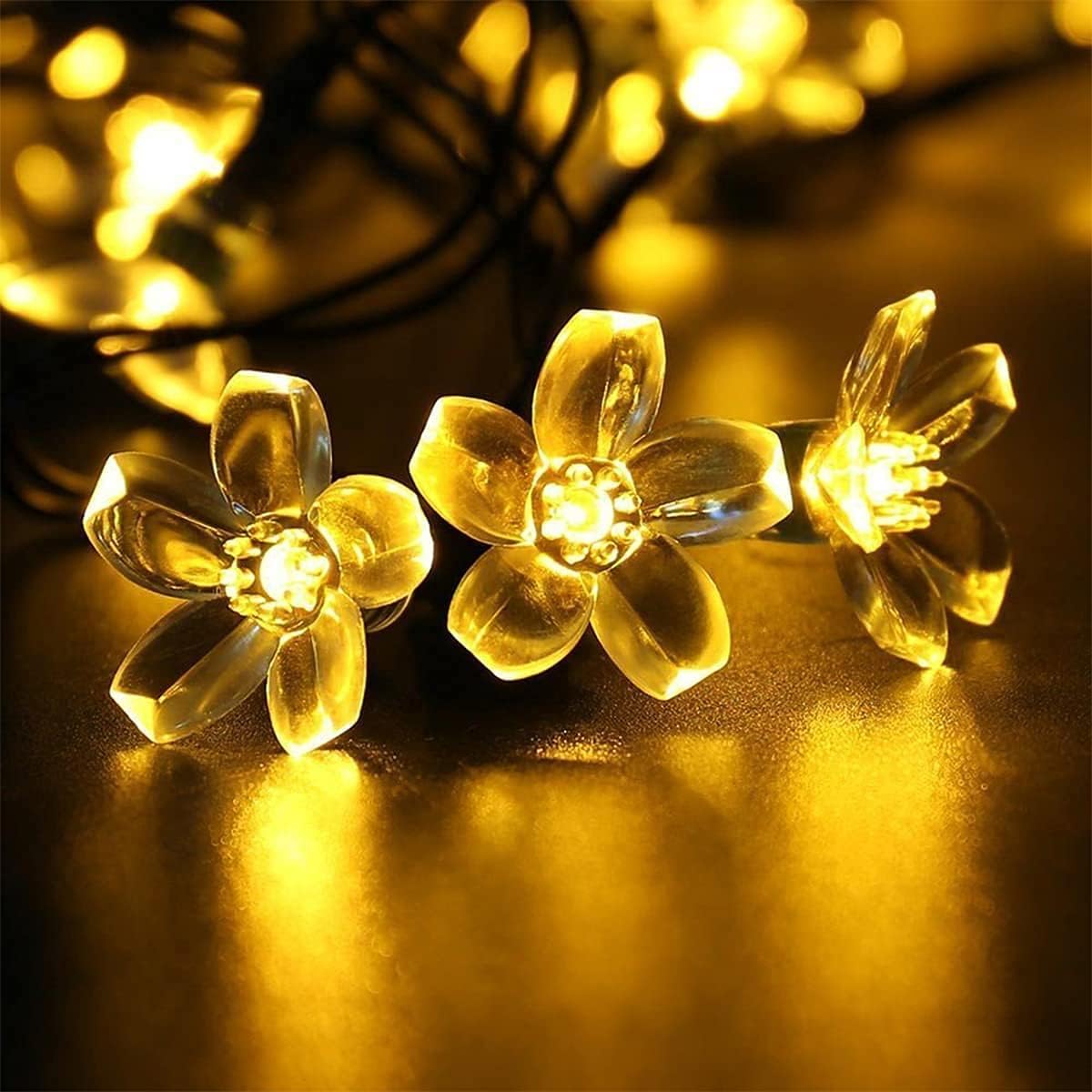 Desidiya® Golden Round Metallic LED String Lights – 3M Festive Plug-in Décor for Diwali & Celebrations