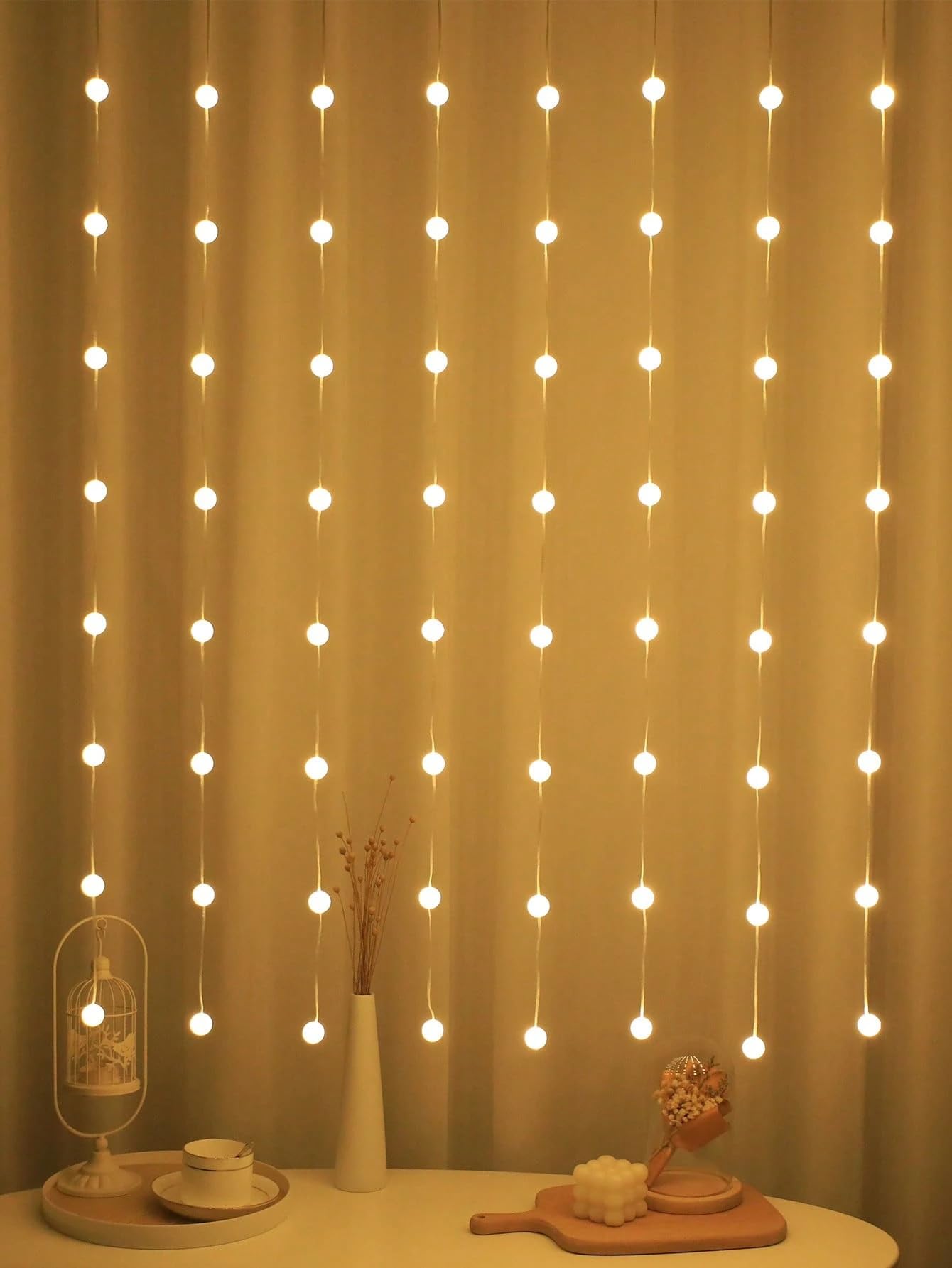 Desidiya® Golden Round Metallic LED String Lights – 3M Festive Plug-in Décor for Diwali & Celebrations