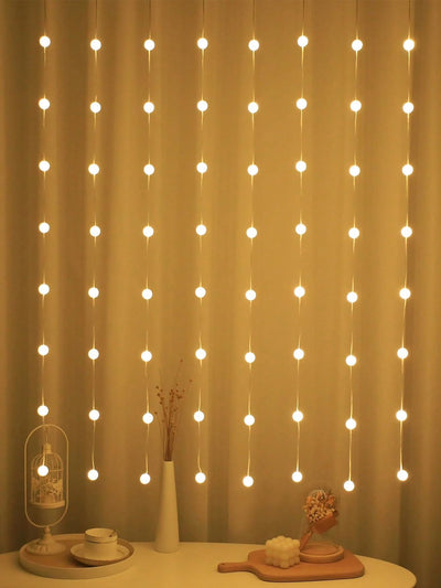 Desidiya® Golden Round Metallic LED String Lights – 3M Festive Plug-in Décor for Diwali & Celebrations
