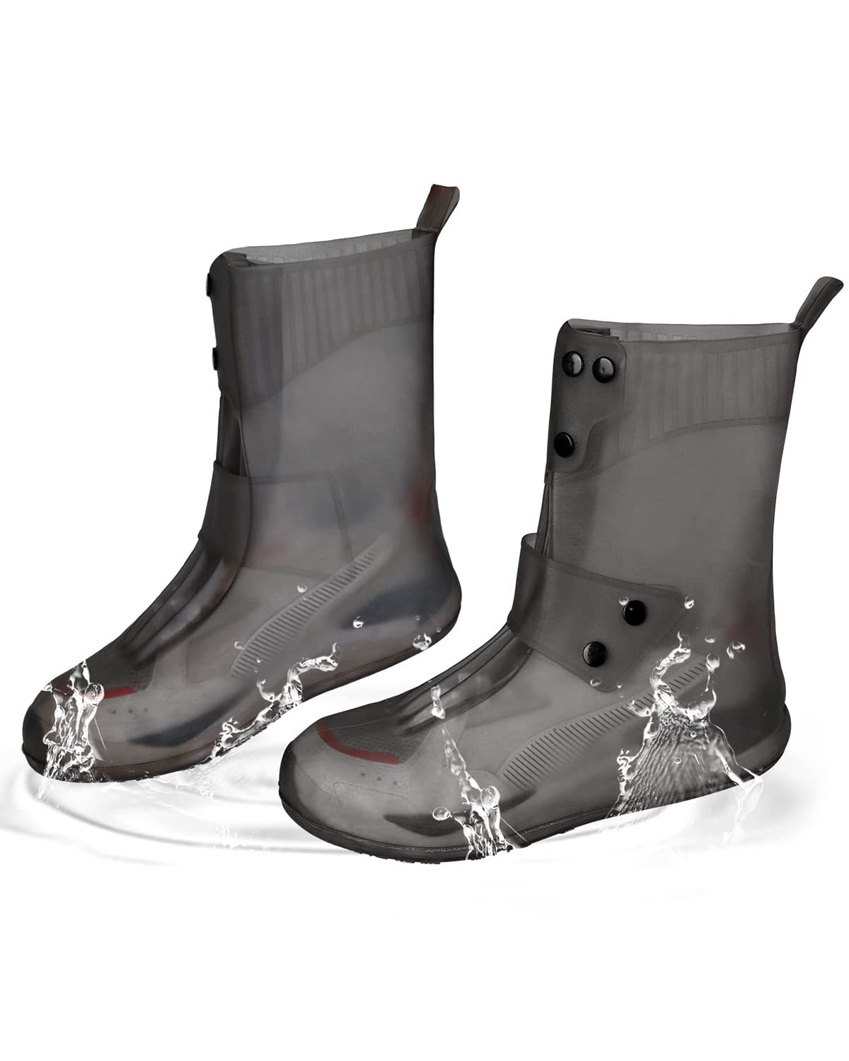 Aqua Shield Max – Reusable Waterproof Shoe Protector (Tall, Grey, Size 9)