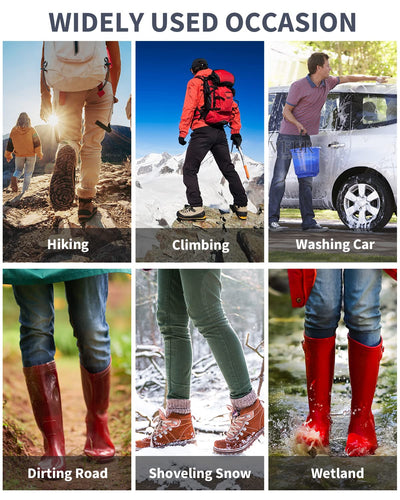 Aqua Shield Max – Reusable Waterproof Shoe Protector (Tall, Grey, Size 9)