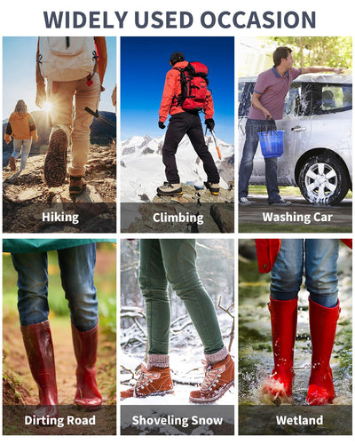 Aqua Shield Max – Reusable Waterproof Shoe Protector (Tall, Grey, Size 9)