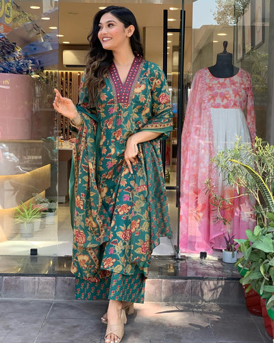 Rayon Viscose Anarkali Suit Set with Palazzo & Dupatta (CIA Yellow-GS_XL_Yellow_X-Large)