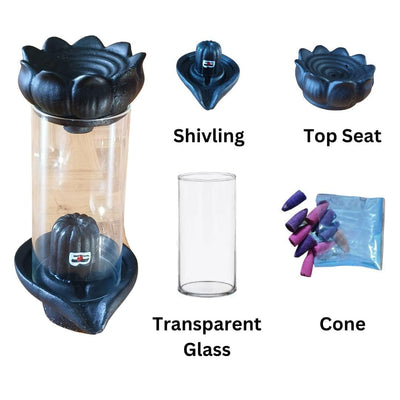 Shiva Linga Cylinder Glass